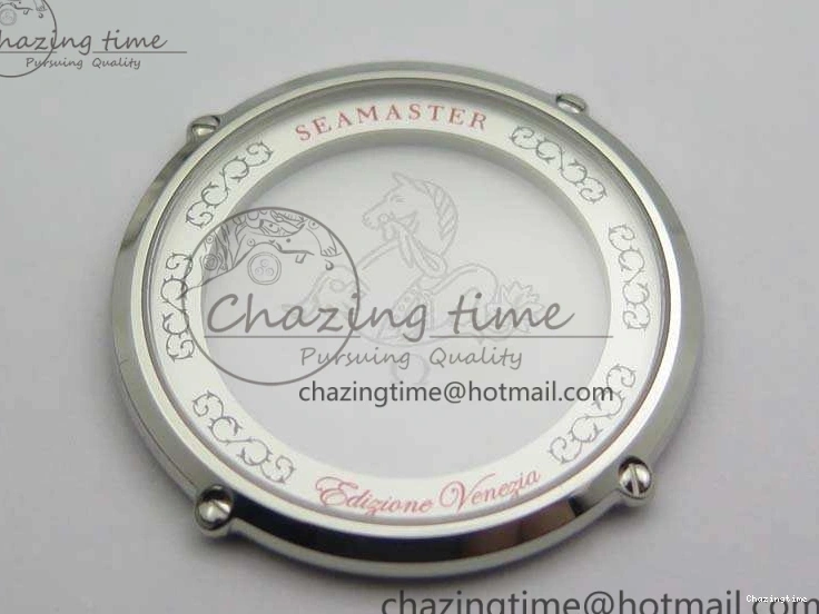 0228 Upgraded Seamaster Edizione Venezia SS Best Edition Blue Dial On Leather Strap A 8121